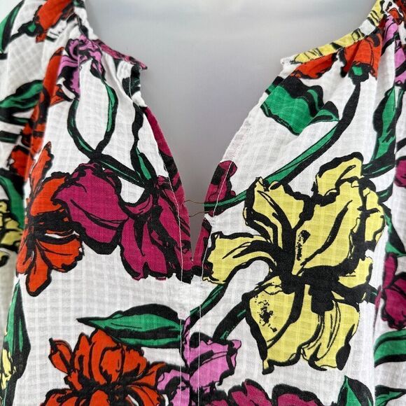 Roberta Roller Rabbit Womens Top Size Small Lucy Jorales Iris Floral Print - Picture 5 of 11